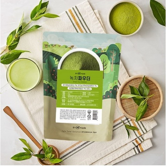 흥국에이치메이드 녹차 파우더, 500g, 1개입, 2개