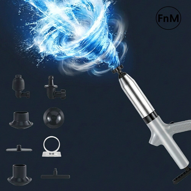 스텐 뚫어뻥 초강력 변기 뚫어뻥 펌프일체형 하수구 싱크대 배수구 압축펌프 화장실 뚫기 고압, 상세페이지 참조