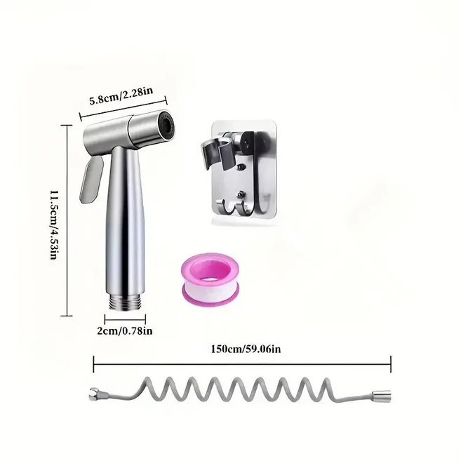 고급 스테인레스 스틸 휴대용 비데 분무기 세트 - 향상된 위생 및 편안함을 압력 샤워 헤드 콤보 쉬운 설치, 09 Y003