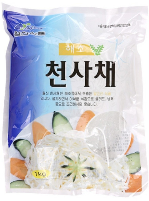 월산식품 해초 굵은 천사채(대) 샐러드용, 2개, 1kg