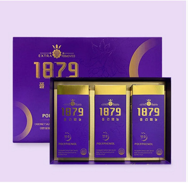 혈행건강음료 1879 폴리페놀30포, 1박스, 900ml