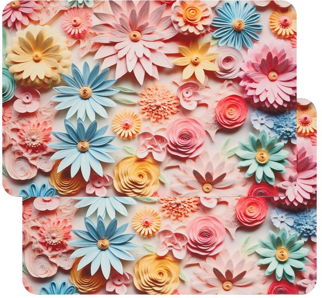 무디 플라워샤워 규조토 발매트 세탁가능한 논슬립 주방 욕실 매트 2p 세트, 플라워샤워6