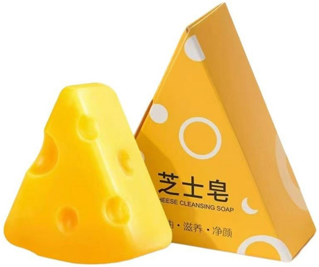 芝士皂拉絲皂 奶香沐浴洗臉皂 清爽控油去蟎蟲潔面皂 【超惠裝*300g送起泡網】, 3個, 買二送一【超惠裝*300g送起泡網】, 100g