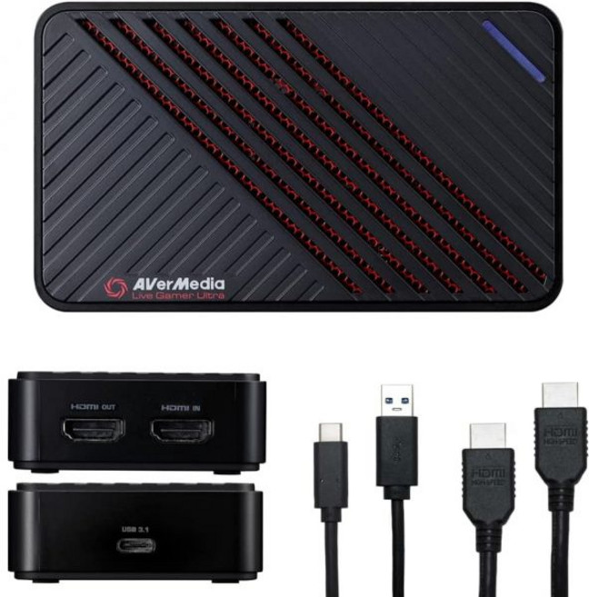 스트리밍 및 게임용 AVerMedia HDMI 2.1 캡처 카드 - 4K VR/HDR 지원 PS5 Xbox Series X/S PS4 Switch GC553G2 라이브 게, 4K30 Ultra-Low Latency, 1개