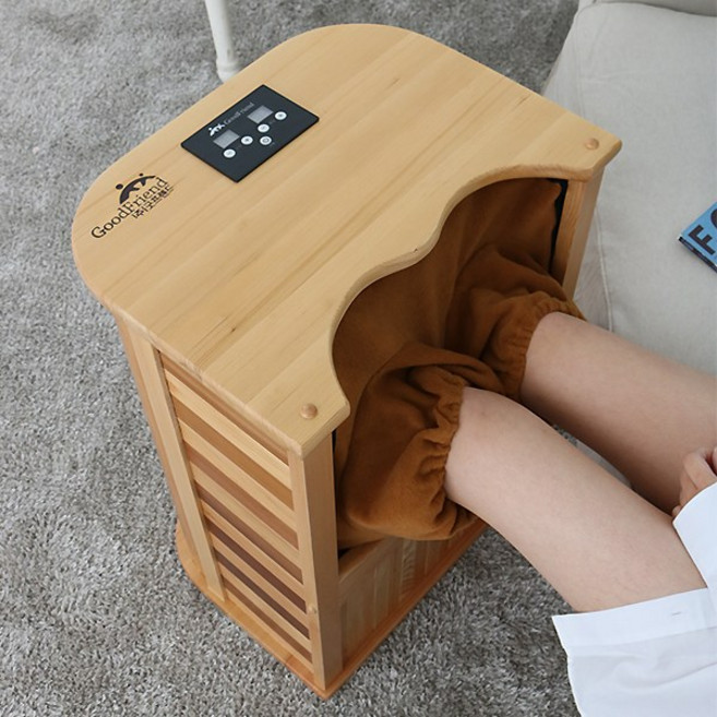 프리미엄 원적외선 반신욕 원목 찜질 무릎 대형 건식족욕기 사우나기