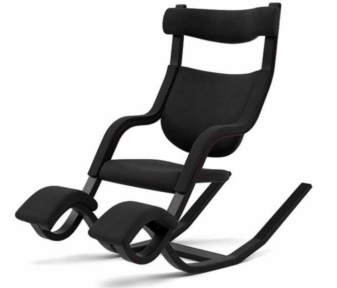 가온슬기 무중력의자 안락의자 침대의자 허리디스크완화의자 흔들의자 보조의자 무중력흔들의자, 1개, 블랙 재고 정리