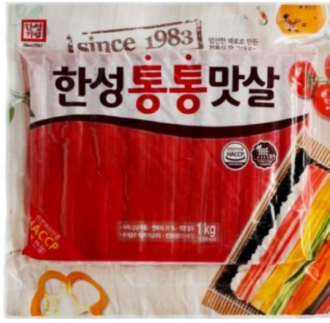 도매 업소용 냉장 한성식품 통통맛살 1kg10팩, 1kg, 10개