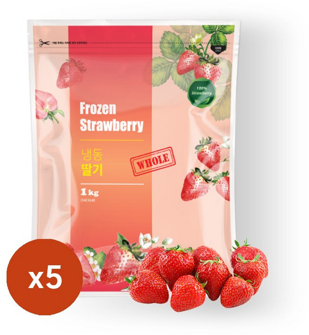 맥그로우앤마리 페루산 냉동 딸기, 1개, 5kg