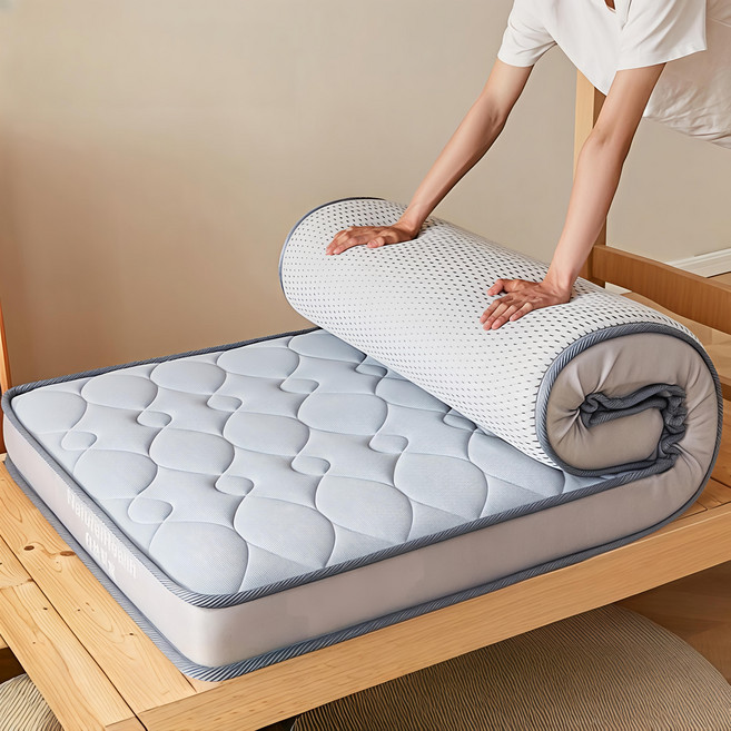高品質新款學生床墊 乳膠記憶棉單人雙人床墊 學生宿舍打地鋪鋪底, 元氣淺灰（10公分）,120*200cm-單人加大