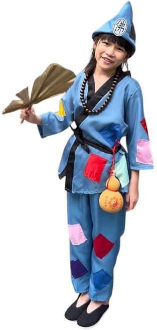 兒童濟公服裝 萬聖節變裝服裝 角色扮演服裝 節慶表演服裝 含帽子葫蘆