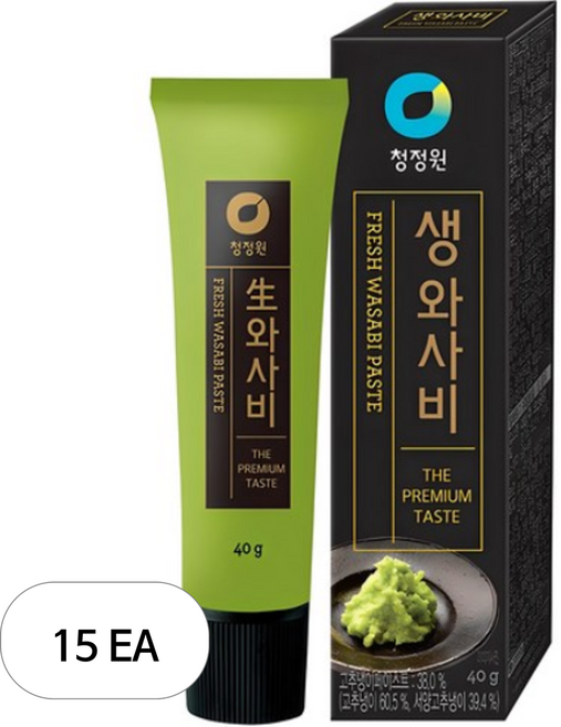 청정원 생와사비, 40g, 15개