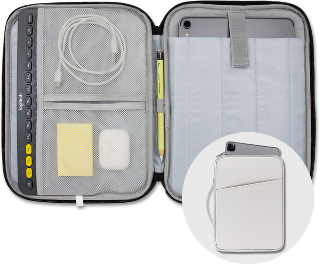 태스코나 마카롱 태블릿 파우치 아이패드 갤럭시탭 케이스 커버, 베이지