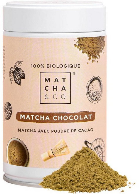 프랑스 말차앤코 Matcha & co Chocolate Matcha Tea 초콜릿 말차 파우더, 5개, 1개입, 80g