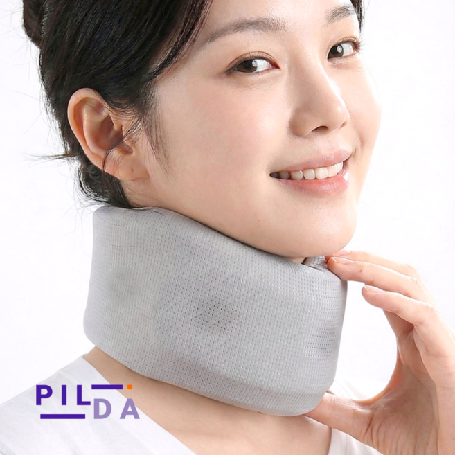 필다 여행용 슬림 목베개 기내용 초경량 비행기 목쿠션 커버포함