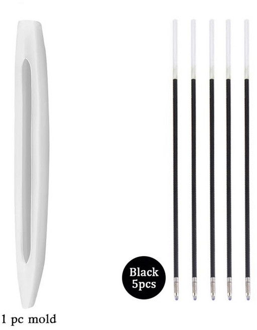 비누몰드 투명 펜 실리콘 몰드 세트 말린 꽃 수지 장식 공예 DIY 볼펜 금형 에폭시 쥬얼리에 대한, Bk5 Pen 2, 1개