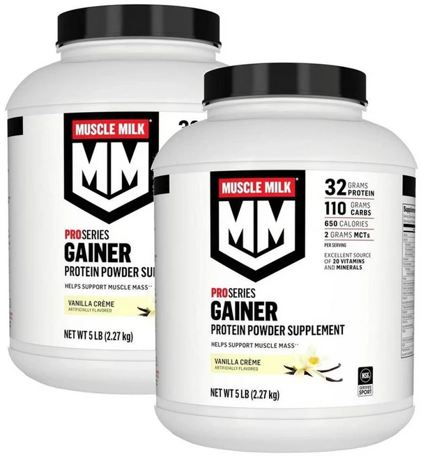 Muscle Milk 머슬밀크 프로 시리즈 게이너 바닐라 크림 2.26kg, 2개, 2.27kg - 쿠팡