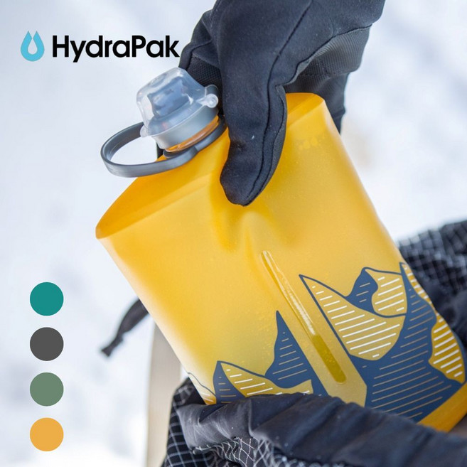 HydraPak Stow bottle 軟水袋 輕巧便攜, 1L GS351,M遠古灰, 遠古灰