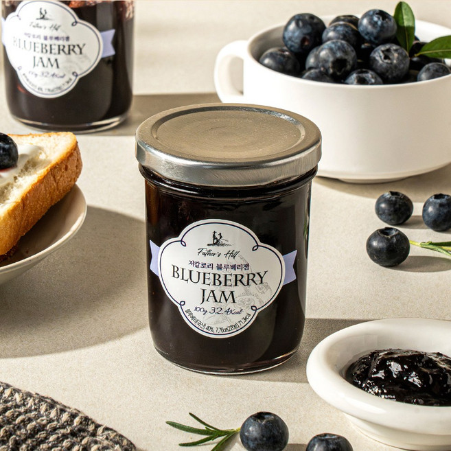 아빠랑 저칼로리 블루베리잼 220g, 1개
