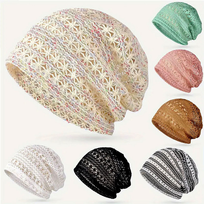 여성 비니 모자 여름 망사 벙거지 모자