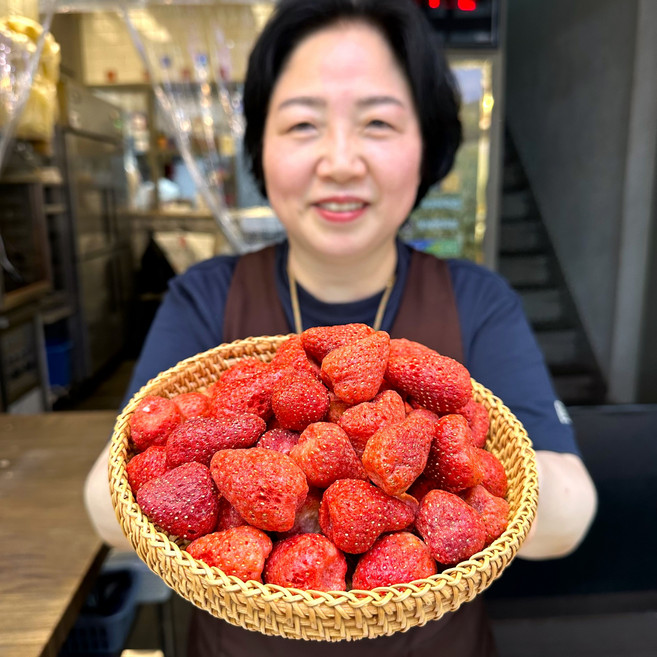 신선한문마켓 동결건조 딸기칩 건딸기칩 과일칩 대용량 300g 500g 1kg, 100g, 6개