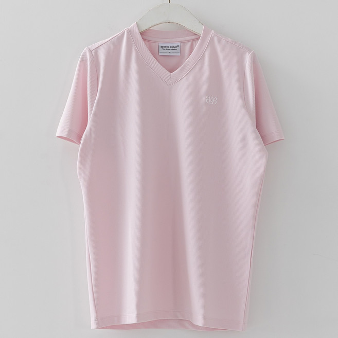 베러투데이 여성 빅사이즈 파크골프웨어 골프웨어 심플핏 브이넥 반팔 티셔츠 2col