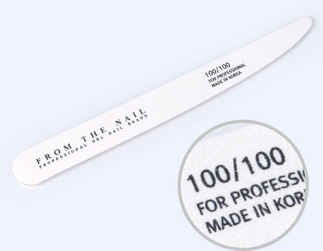 프롬더네일 화이트 우드 파일 100/100그릿 / 나이프 우드 화일 네일 케어 도구, 1개