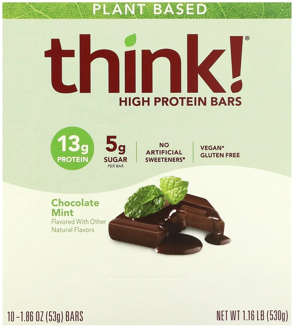 건강챙기세요 Think 하이 프로틴 바 초콜릿 민트 바 10개 개당 53g(1.86oz) 백살까지오래오래, Think하이프로틴바초콜릿민트바10개개당53g186oz, 53g - 쿠팡