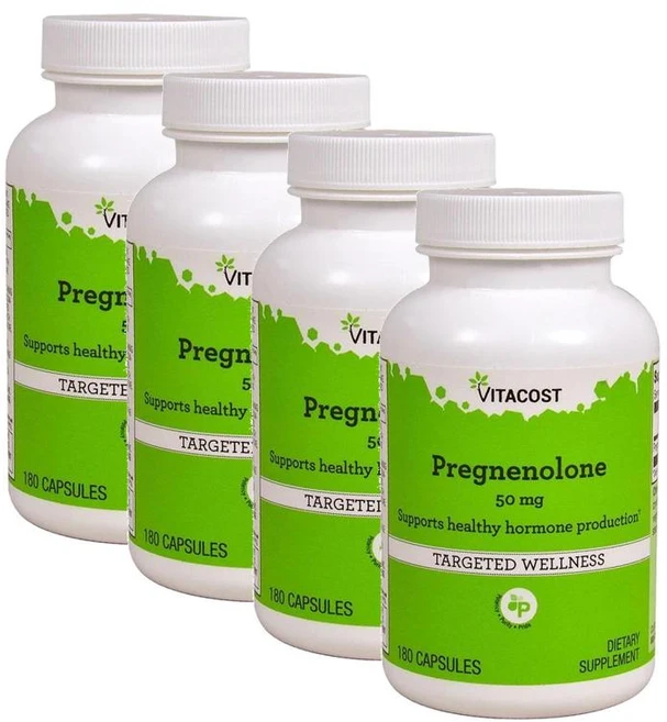 비타코스트 프레그네놀론 50mg 캡슐 Vitacost Pregnenolone, 4개, 180정 - 쿠팡