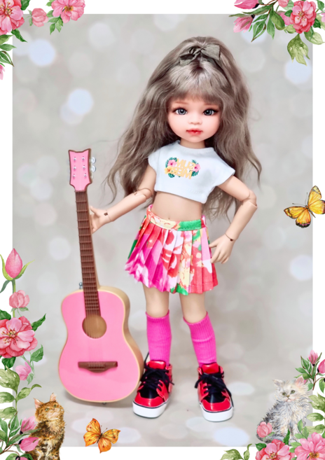 #파올라레이나 32cm 옷( 썸머 플라워 3종세트 )[마구샵]#구체관절인형#bjd#인형옷#다락아이#관절바디#완제품, 1개