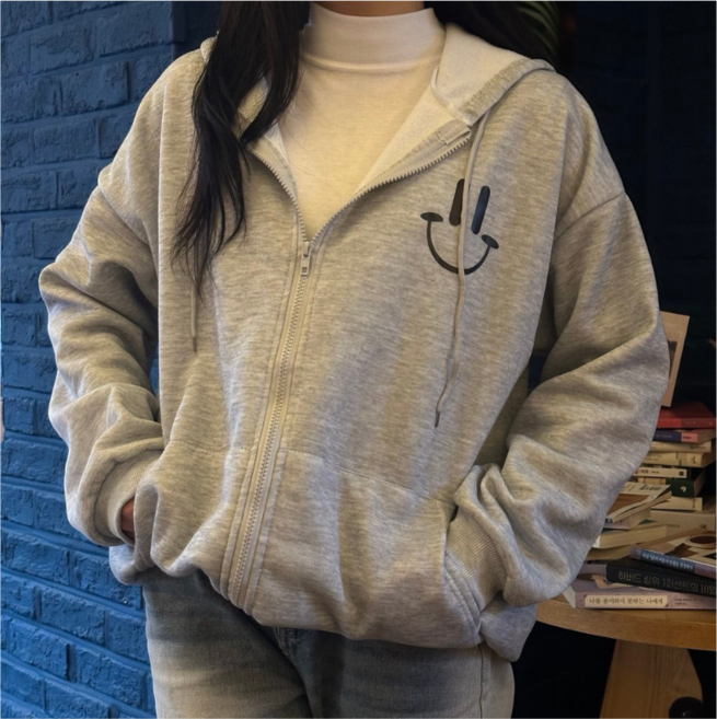 권스토어 남녀 공용 스타일리시한 후드 플리스 후드티 (3 color)