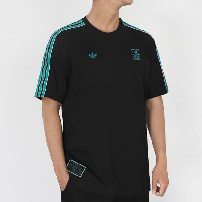 아디다스 EPL 리버풀 FC TERRACE ICON 반팔티 블랙-시그린 3S 로고