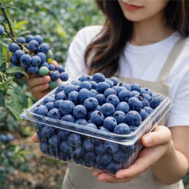 [비비마켓] 국내산 블루베리 생과 대과 고당도 100g 소포장, 베스트 16mm, 1세트