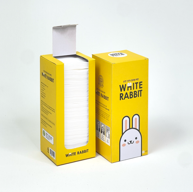 화이트래빗 일회용 해면 S 4개 (400매), 100매입