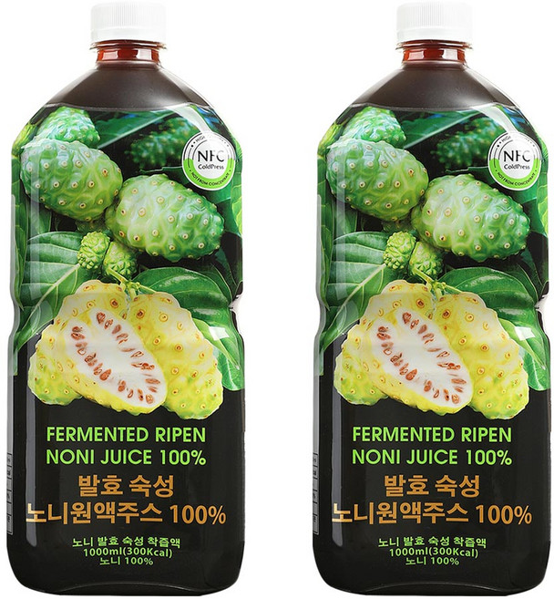 1+1 파모빗 발효 숙성 베트남 노니원액 주스 1000ml+1000ml 착즙액 nfc, 2개, 1L