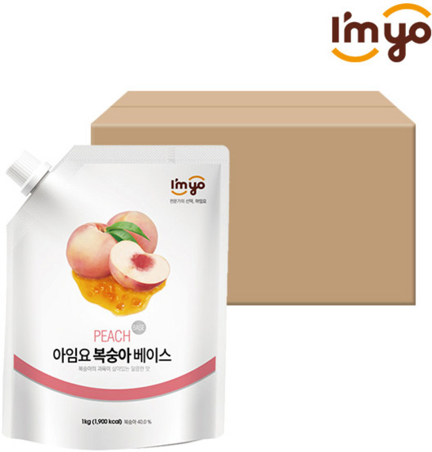 아임요 복숭아 베이스1kg x 12개, 1kg