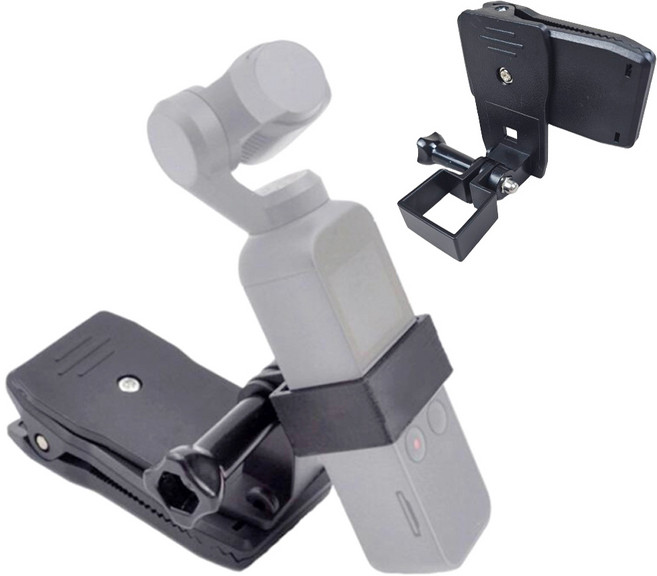 DJI 오즈모 포켓2 포켓1 마운트 집게 백팩 스트랩 퀵클립 악어클립 액션캠 호환, 1개, n1429