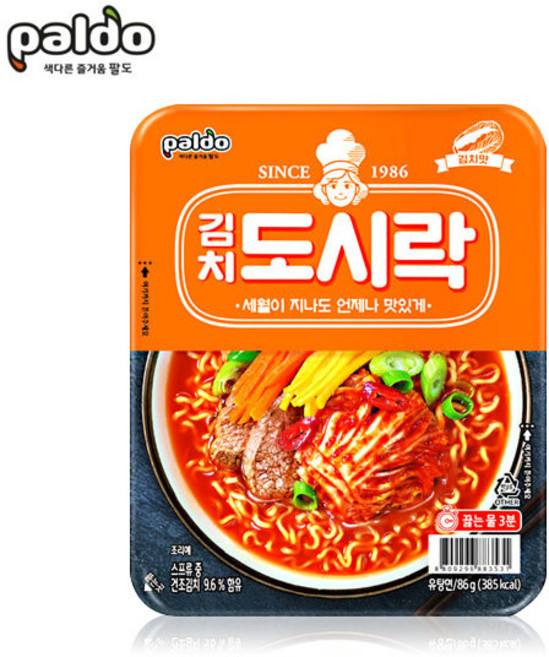 팔도도시락 김치 컵라면 86g, 1개