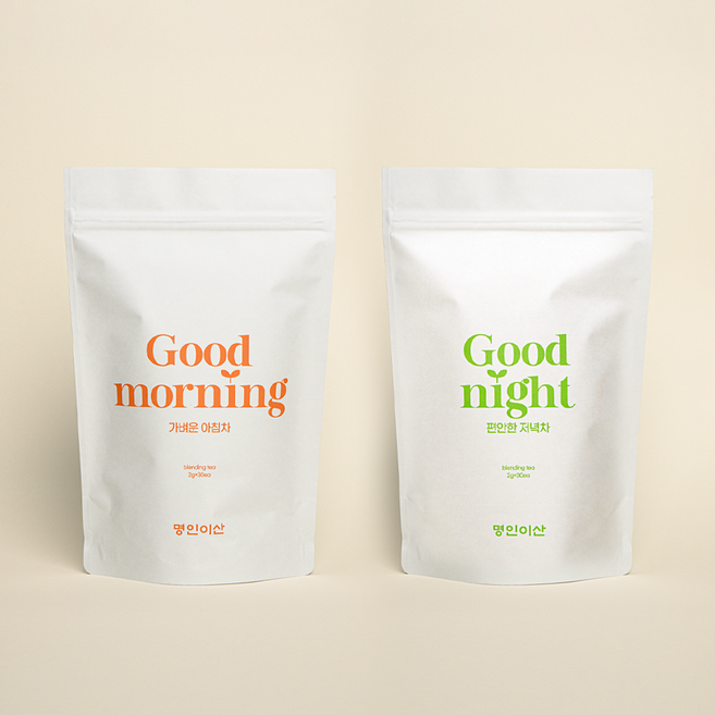 명인이산 블랜딩차 가벼운 아침차 편안한 저녁차 순환 호박 팥 우엉 귤피 연잎 모과 생강 감잎 대추 칡, 10세트, 60개입, 2g