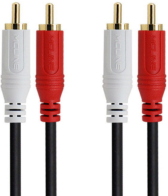 맥라인 2RCA to 2 RCA 국산 고급형 오디오 스피커 케이블 McLine, [MC-PA02-150] 2RCA 1.5m, 1개