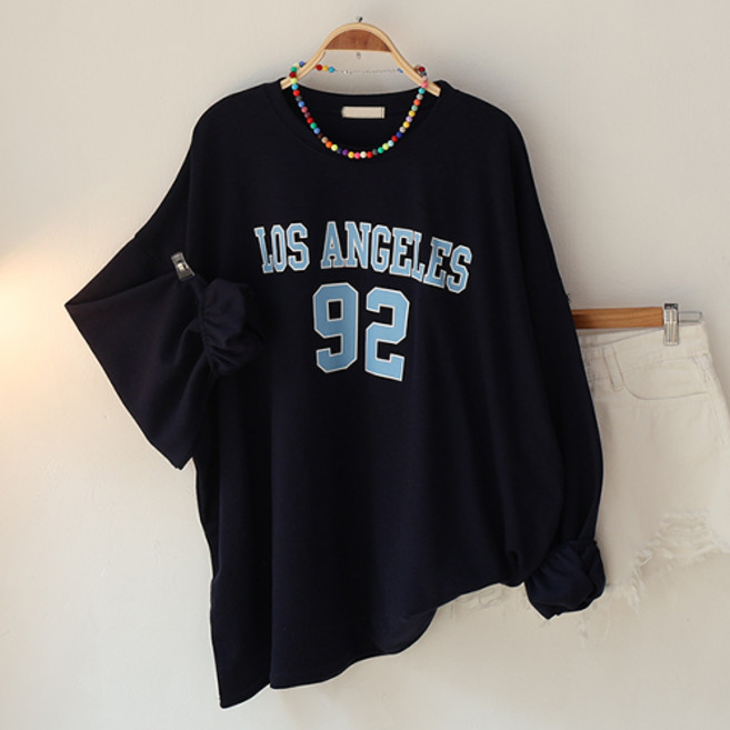 스카이코코 여성 긴팔 티셔츠 빅사이즈 구이 박스티