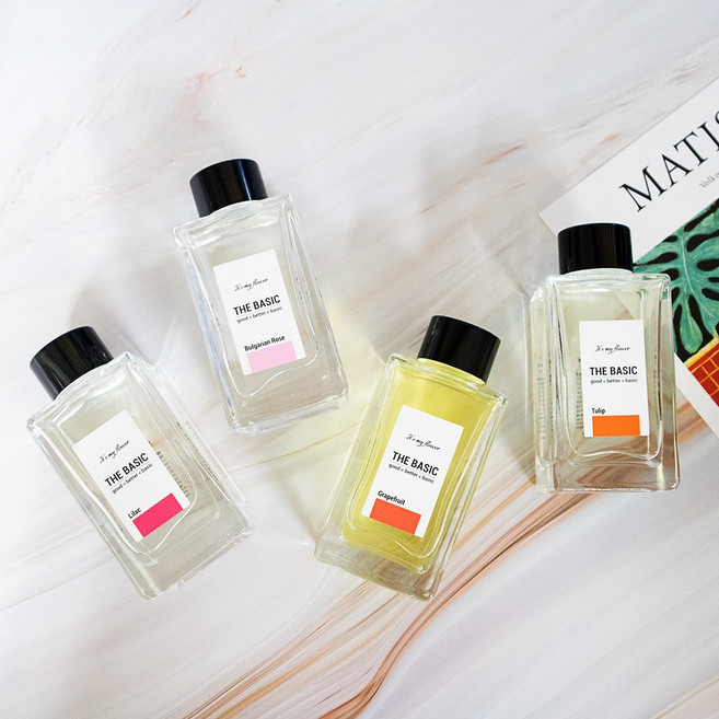 발향좋은 더베이직 디퓨저 현관 거실 방 드레스룸 화장실 실내 방향제 110ml 14종, 자몽, 1개