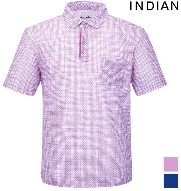 [INDIAN] 멀티 패턴 에리형 티셔츠_ MITASXM3211