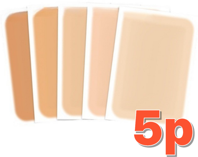 우즈상사 2세대 착붙 초슬림 흉터 타투 커버 방수 스티커 가리기, 5개, 23 웜베이지