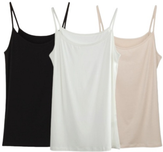 리치블랑 여성용 모달 스판 베이직 이너 끈나시 3p