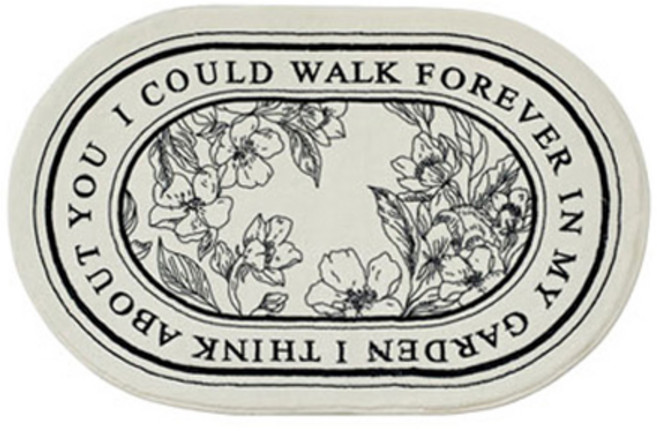 missmone 루이즈 북유럽 빈티지 발매트 타원, A플라워