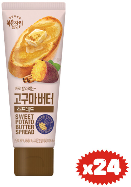 복음자리 바로 발라먹는고구마 버터 스프레드, 100g, 24개