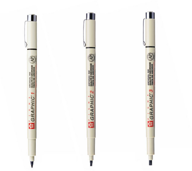 사쿠라 피그마 마이크론 그래픽 블랙잉크 XSDK 캘리그라피, 2.0