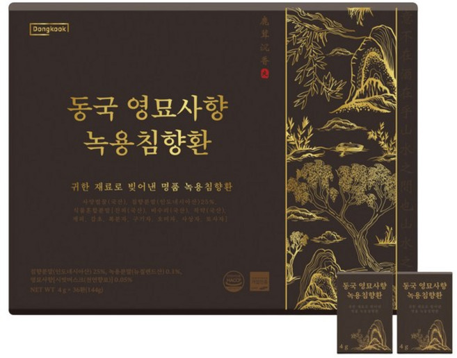 동국 영묘사향 녹용침향환 4gx36환, 4g, 36개