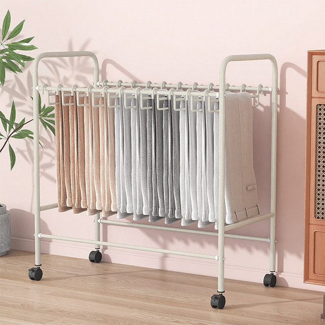 Tiger Pavilion 바지걸이 1단 행거 바지걸이 30개입 포함, 화이트