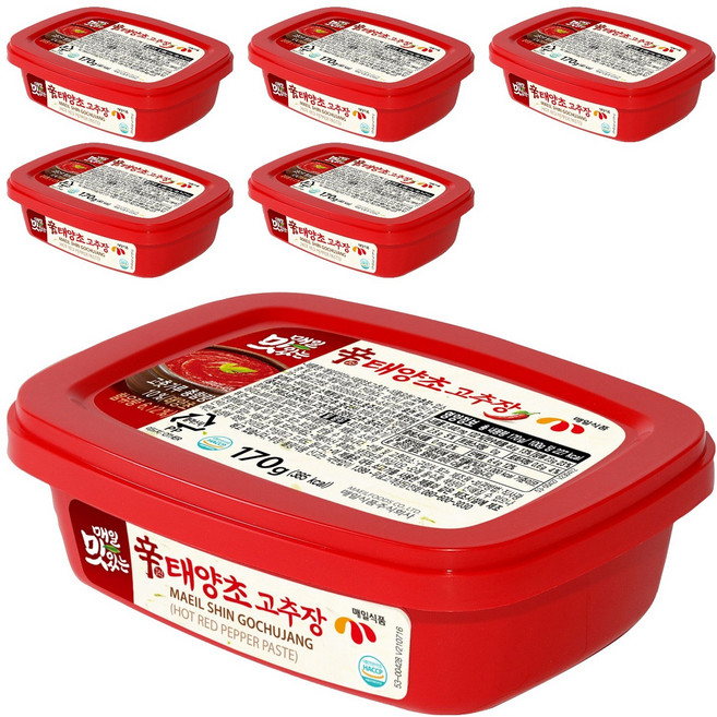 매일식품 매일 맛있는 신태양초 고추장, 170g, 6개